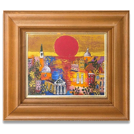 絹谷幸二　「朝日昇る街」